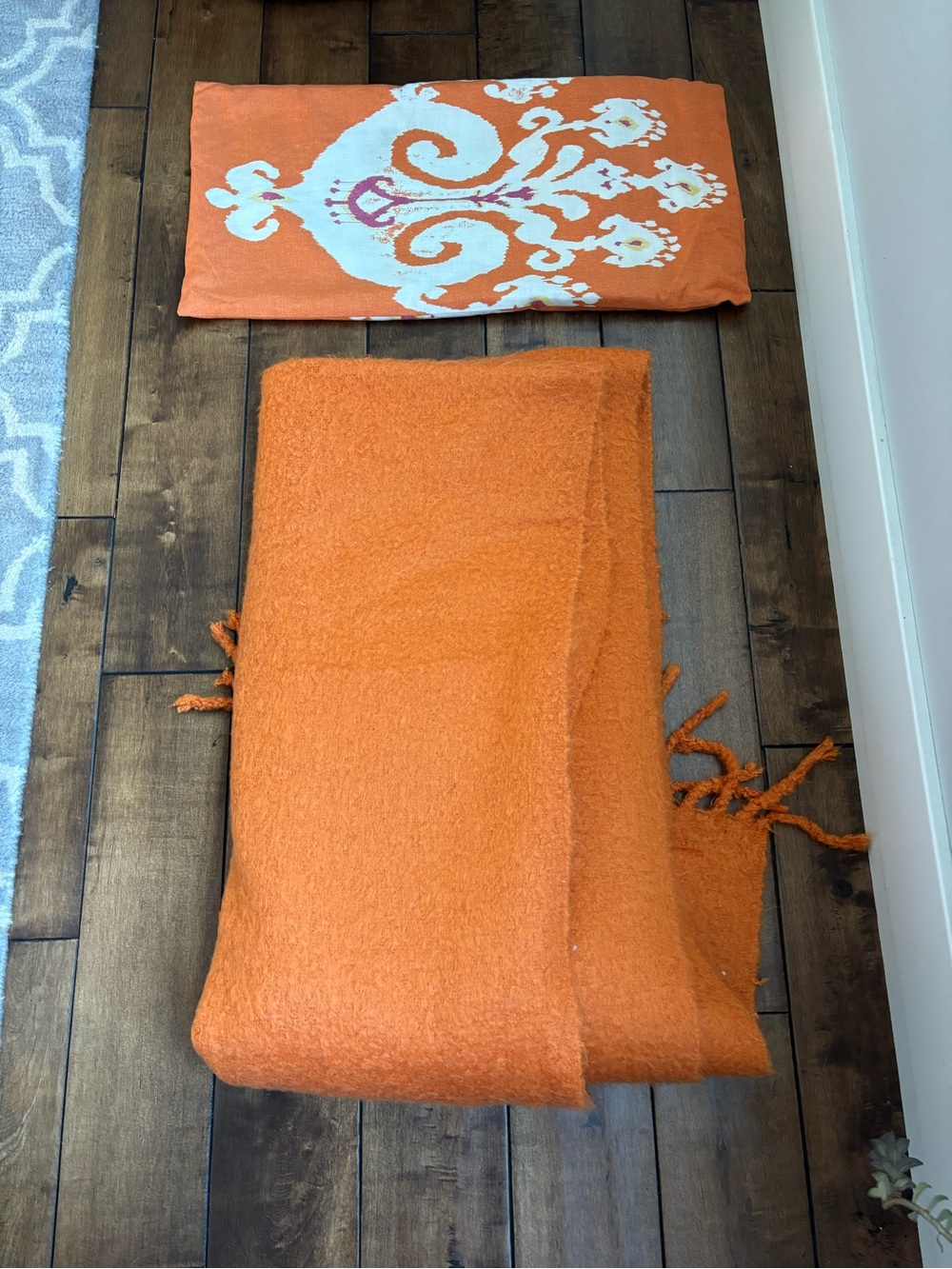 Pottery Barn Pillow Cover and Matching Throw
